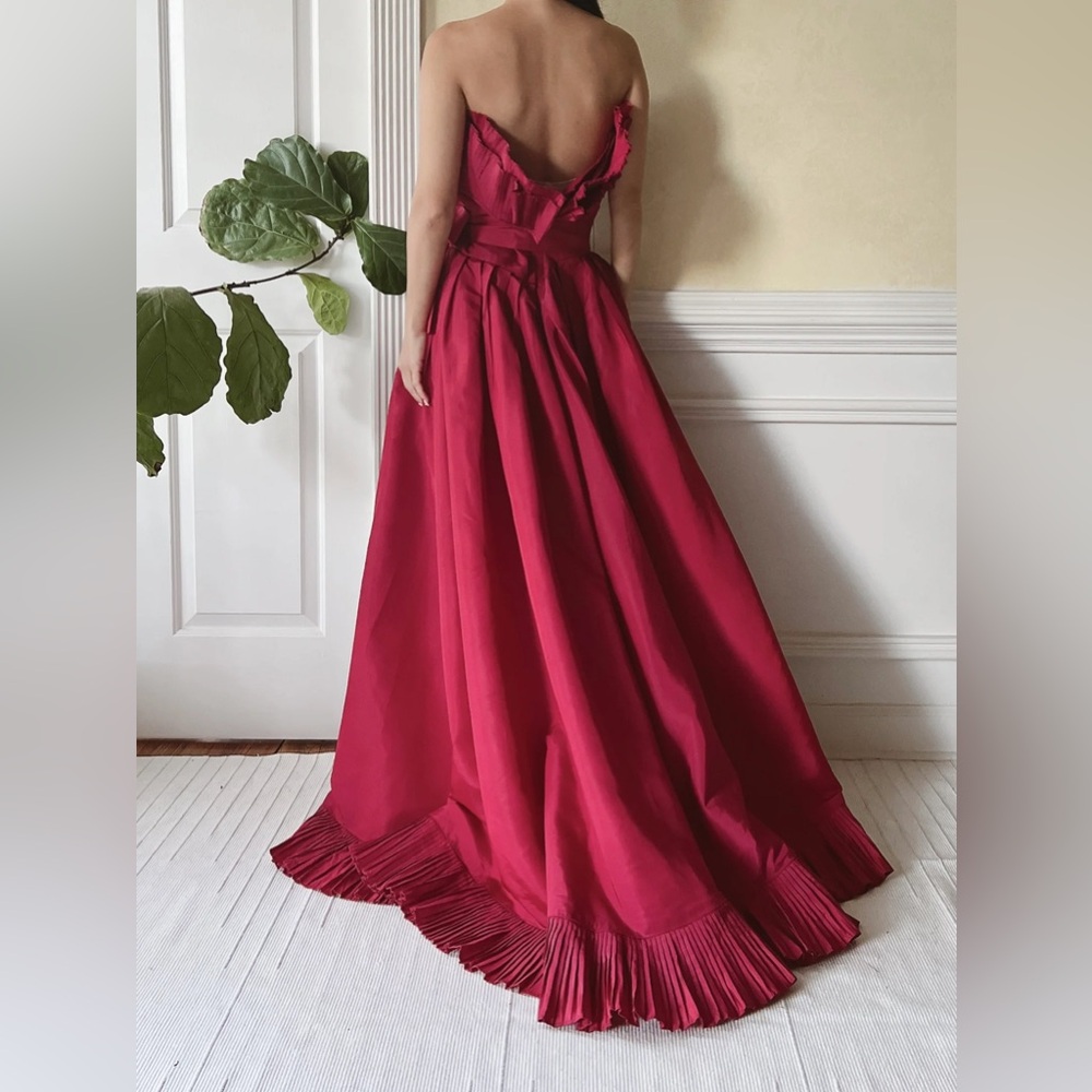 Vintage Victor Costa Pleated Bust Gown - Picture 4 of 5